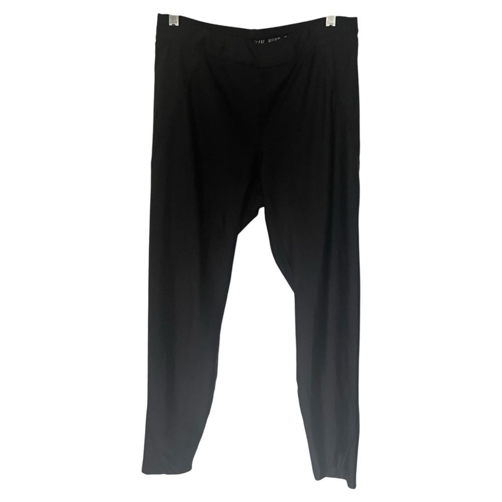 Nike Size Large Running Leggings Pants Drawstring Solid Black
